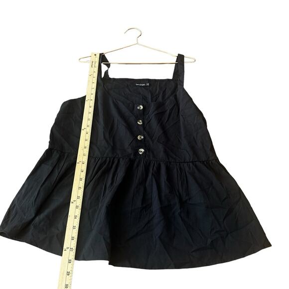 Boohoo Black Sleeveless Peplum Blouse - Size 18 - Picture 5 of 6